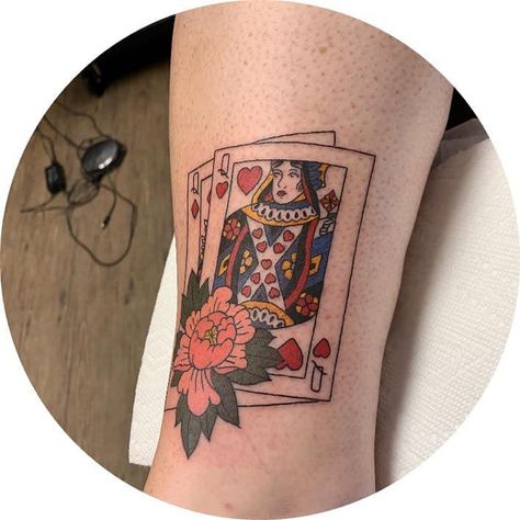 Heart Tattoo Ideas, Queen Of Hearts Tattoo, Hearts Tattoo, Card Tattoo, Ink Ideas, Queen Of Hearts, Heart Tattoo, Image Search, Tattoo Ideas