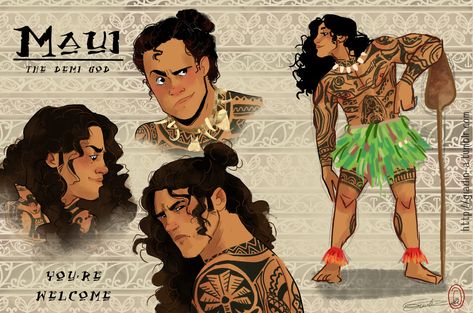 Maui X Moana Fanart, Rapunzel Eugene, Maui Moana, Moana Disney, Character Designer, Disney Moana, Disney Princess Art, A Character, Disney Fan Art