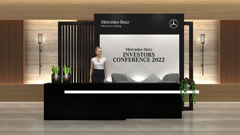 Mercedes-Benz Investors Conference on Behance Event Registration, Event Backdrop, Exhibition Booth Design, Create A Board, 3d Studio, Event Exhibition, Architecture Concept, Award Show, Exhibition Booth