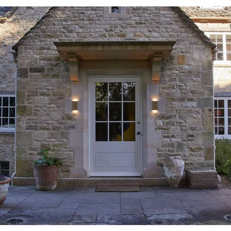 The SpaceMaker's Journal - THE SPACEMAKER - INTERIORS BY PETER GRECH Porch Extension, Garden Lighting Ideas, Cottage Front Doors, Front Door Lighting, House Front Porch, Pintura Exterior, House Extension Design, Cottage Exterior, Front Door Porch