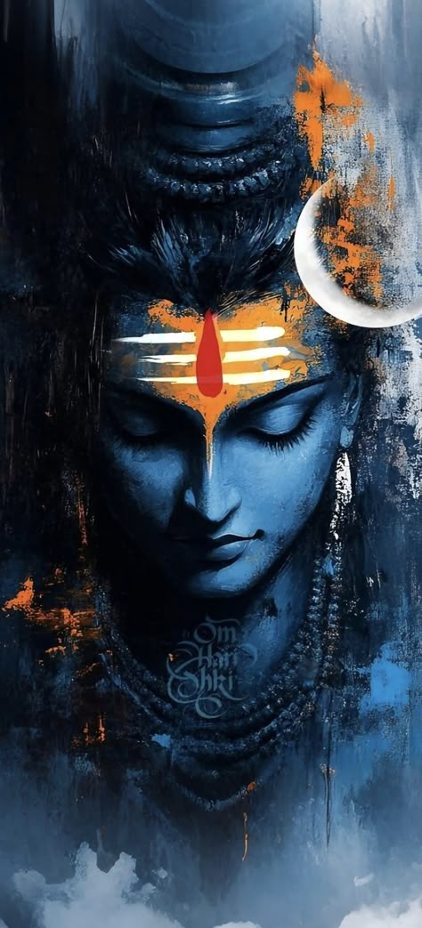 Shivji Abstract Painting, Shiva Face Drawing, Mahadev Portrait, Shiva Face, Wallpaper Shiva, Lord Shiva Sketch, Shiva Sketch, Cute Owls Wallpaper, Hindu Religion