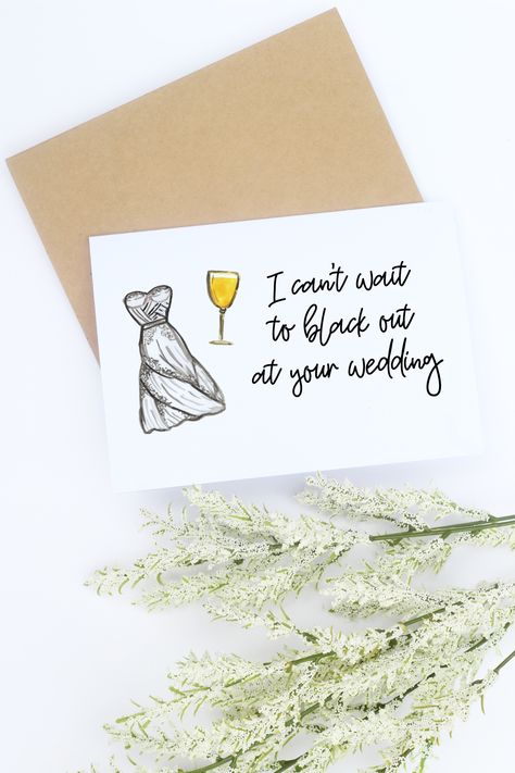 Funny Engagement Wishes For Best Friend, Message For Bride To Be From Friend, Best Friend Engagement, Engagement Wishes, Wedding Funny, Card Best Friend, Funny Bride, Funny Wedding Cards, Engagement Humor