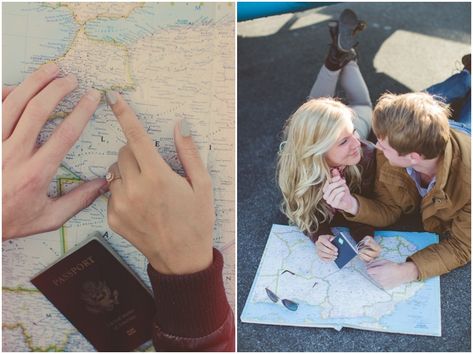 Travel Themed Engagement Shoot: Love Is An Adventure! | Bridal Musings: @Sarah Laird Aviation Wedding, Engagement Themes, Fair Photography, Travel Photoshoot, Vintage Wedding Theme, Travel Theme Wedding, Travel Theme, Bridal Musings, Engagement Inspiration