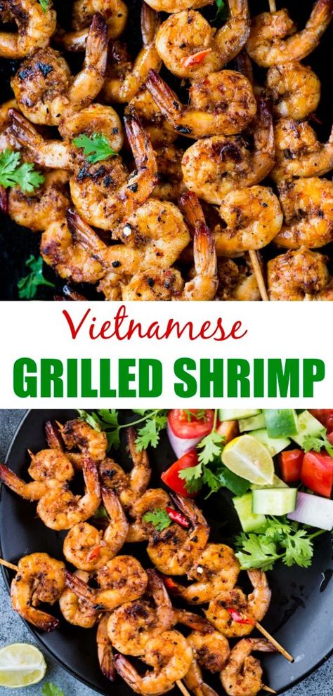 Grilled Shrimp Marinade, Best Grilled Shrimp Recipe, Easy Grilled Shrimp Recipes, Marinated Grilled Shrimp, Avocado Ranch Dressing, Shrimp Kabobs, Grilled Shrimp Skewers, Chili Dip, Bbq Pork Ribs