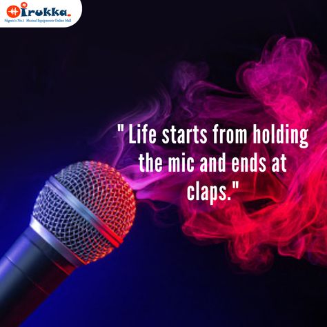 "Life starts from holding the mic, and ends at claps" - Karaan Kapor. #microphone #music #singer #audio #mic #recording #sound #proaudio #studio #audioengineer #speaker #soundsystem #karaoke #recordingstudio #soundengineer #irukka #dontsettleforless Open Mic Stage, Mic Quotes, Quotes For Social Media, Singing Quotes, Led Party, Sound Equipment, Warehouse Home, Open Mic, Don't Settle For Less