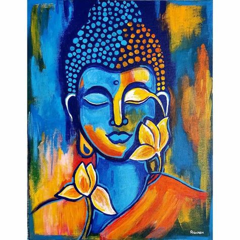 Buddha Painting Abstract Modern, Buddha Art Painting Acrylics, Buddha Modern Art, Buddha Canvas Art, Buddha Painting Canvas, Buddhist Art Drawing, Buddha Art Drawing, Buddha Art Painting, African Art Paintings