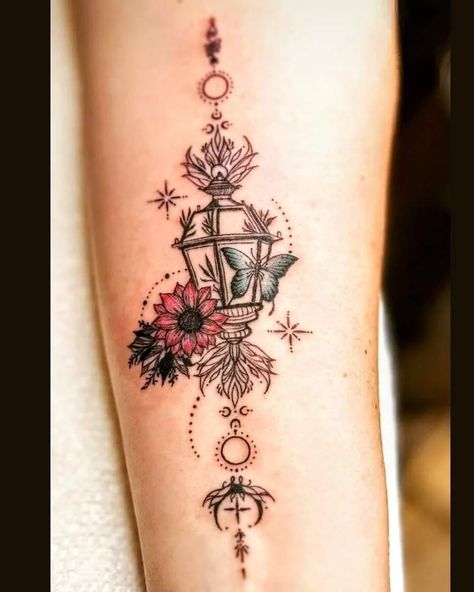 Candle Lantern Tattoo, Fineliner Illustration, Lantern Tattoo Design, Louisiana Tattoo, Stained Glass Tattoo, Lantern Tattoo, Arm Tats, Dotwork Tattoo, Tattoos For Women Flowers