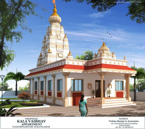 Temple desingns Temple Exterior Design, Mandir Shikhar Design, Outdoor Temple Design, Modern Hindu Temple Design, House Temple Design Indian, Hindu Temple Design, Temple Elevation, Futuristic Temple, Small Temple Design For Home