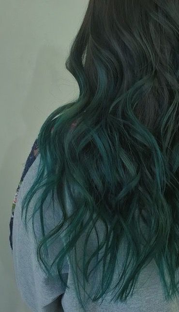 Green Hair Streaks, Dark Teal Hair, Dark Brown Hair Dye, Emerald Green Hair, Emerald Hair, Brown Wavy Hair, Mocha Hair, Dark Green Hair, Hair Tint