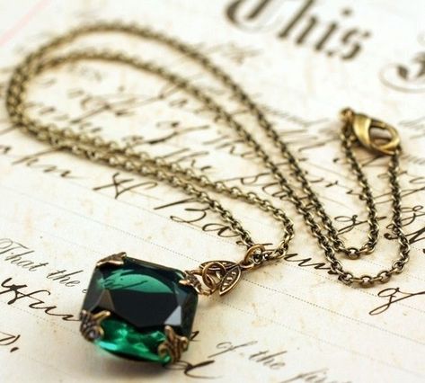 Welcome to July's blog post, where we'll be looking in depth at decorating with Emerald Green : more specifically, what are the best ways t... Green Gem, Emerald Gem, Slytherin Aesthetic, Victorian Vintage, Jewel Necklace, Ruby Pendant, Ruby Necklace, Mothers Necklace, Green Gems