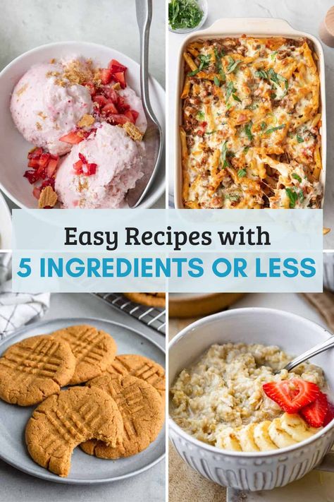 5 Ingredient Or Less Recipes, 5 Ingredients Or Less, Vegeterian Recipes, Simple Family Meals, 5 Ingredient Recipes, Favorite Recipes Dinner, Protein Recipes, Family Food, Budget Friendly Recipes