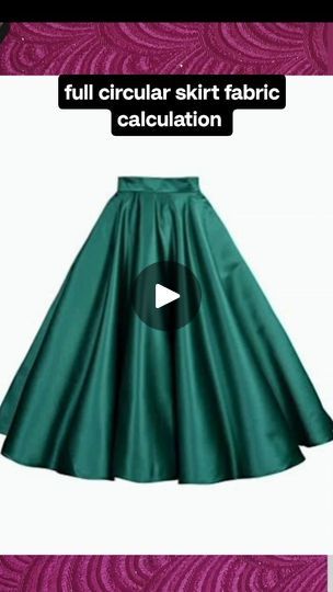 Full Circular Skirt, Tailoring Classes, Full Flared Skirt, Circular Skirt, Cotton Dress Fabric, Sewing Measurements, Skirt Patterns, Fashion Sewing Tutorials, Patterns Sewing