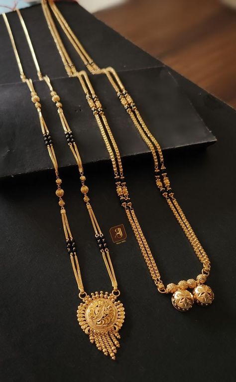 Trending Mangalsutra Designs, Latest Mangalsutra Designs, South Indian Mangalsutra, Indian Mangalsutra, Mughal Jewelry, Antique Necklace Gold, Jewelry Facts, Mangal Sutra, Unique Gold Jewelry Designs