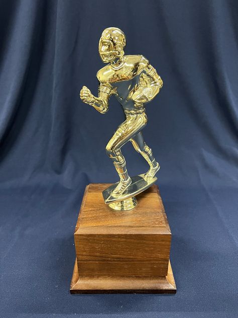 Custom Engraved 12" Fantasy Football Trophy with Solid Wood Base - Perfect Champion Award for Your League's Winner - Personalize Your Trophy Fantasy Football Champion, Football Trophy, Fantasy Football Trophy, Trophy Collection, Football Trophies, Awards Trophy, Fantasy Football, Football Player, Plate Size