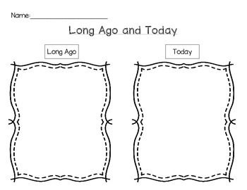 Long Ago and Today Long Ago And Today Kindergarten, Long Ago And Today, Kindergarten Social Studies, Busy Bees, Teaching Kindergarten, Busy Bee, Past And Present, Teachers Pay Teachers, Teacher Store