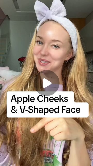 How To Get Apple Cheeks, Apple Cheeks Faces, Apple Cheeks Exercise, How To Change Face Shape, How To Get A V Shaped Face, V Shape Face Exercise, V Shaped Face, Face Massage Tutorial, Face Shape Guide