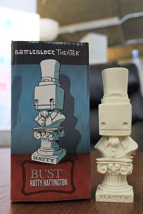 New #BattleBlockTheater merchandise headed to RTX 2014! Bust of Hatty Hattington! http://blog.thebehemoth.com/2014/06/24/rtx-2014-our-booth-details/