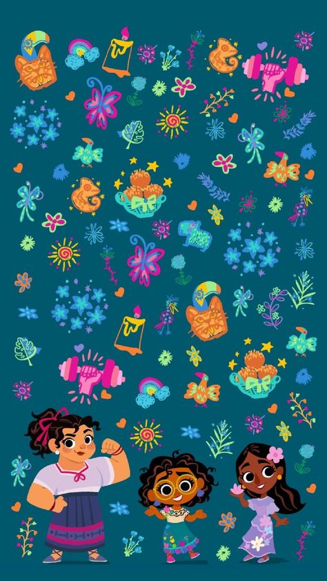 Encanto Wallpaper Iphone, Encanto Illustration, Encanto Background, Encanto Pattern, Pixar Background, Encanto Nails, Encanto Wallpaper, Wallpapers Disney, Dibujos Toy Story