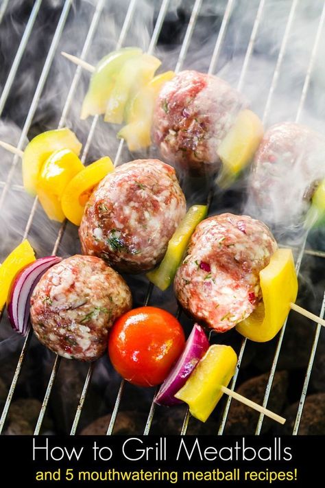 Grilled Meatballs, Fast Healthy Dinner, Meatball Dinner, Barbeque Recipes, Recipes For Dinner Healthy, Meatball Recipes Easy, Homemade Meatballs, Reduce Your Carbon Footprint, Dinner Healthy