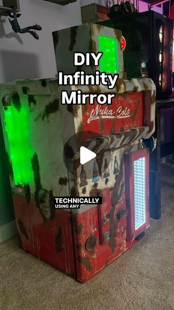 Elyse Farris on Instagram: "DIY Infinity Mirror out of acrylic sheets and 1-Way Mirror tint. You can purchase both off amazon and cut to whatever dimensions you need. 
.
.
.
.
.
#diy #infinitymirror #tutorial" Infinity Tunnel Mirror, Diy Infinity Mirror, Led Lights Strip Ideas, Broken Mirror Projects, Mirror Art Diy, Broken Mirror Diy, Infinity Mirror Diy, Infinite Mirror, Mirror Illusion