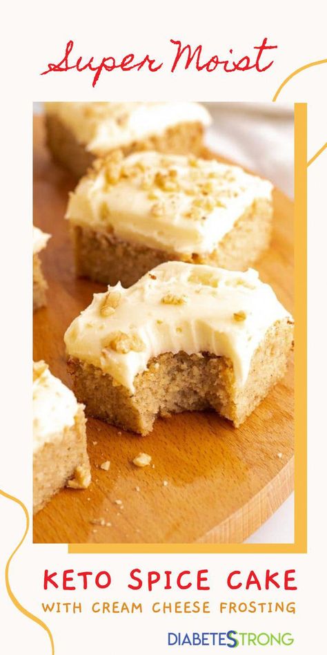 #BestDietFoods Low Carb Spice Cake, Keto Pumpkin Spice Cake, Keto Spice Cake Recipes, Keto Applesauce Cake, Keto Tea Cakes, Keto Cinnamon Cake, Healthy Spice Cake, Keto Cakes Recipes, Keto Spice Cake