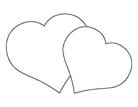 Double heart pattern. Use the printable outline for crafts, creating stencils, scrapbooking, and more. Free PDF template to download and print at http://patternuniverse.com/download/double-heart-pattern/ Printable Outline, Printable Heart Template, Coloring Crafts, Rose Drawing Tattoo, String Art Templates, Heart Stencil, Love Coloring Pages, Quilled Creations, Heart Printable