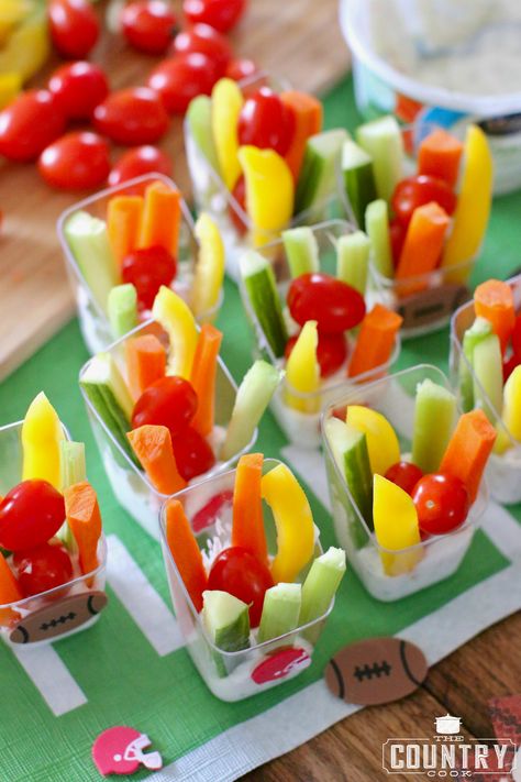 Fresh idea for your next party. Easy to make Veggie Dip Cups. Click the picture to get this recipe. #ad Veggie Dip Cups, Halloween Appetizers For Adults, Vegetable Appetizer, Veggie Cups, Vegetable Appetizers, The Country Cook, Veggie Dip, Cold Appetizers, Appetizer Bites