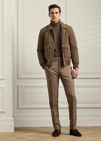 Gregory Hand-Tailored Wool Suit Trouser Men Style Smart Casual, Matured Look Outfit Men, Architect Outfit Man, Mens Casual Blazer Outfit, Paris Style Men, Brown Suit Men, Men Casual Blazer, J Crew Looks, Mens Casual Style