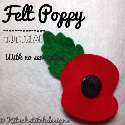 Felt Poppies Diy, Felt Poppy Pin Diy, Felt Poppy Brooch, Felt Poppies Template, Diy Poppy Pin, Felt Poppy Template, Diy Poppies, Rainbow Guides, Felt Poppies