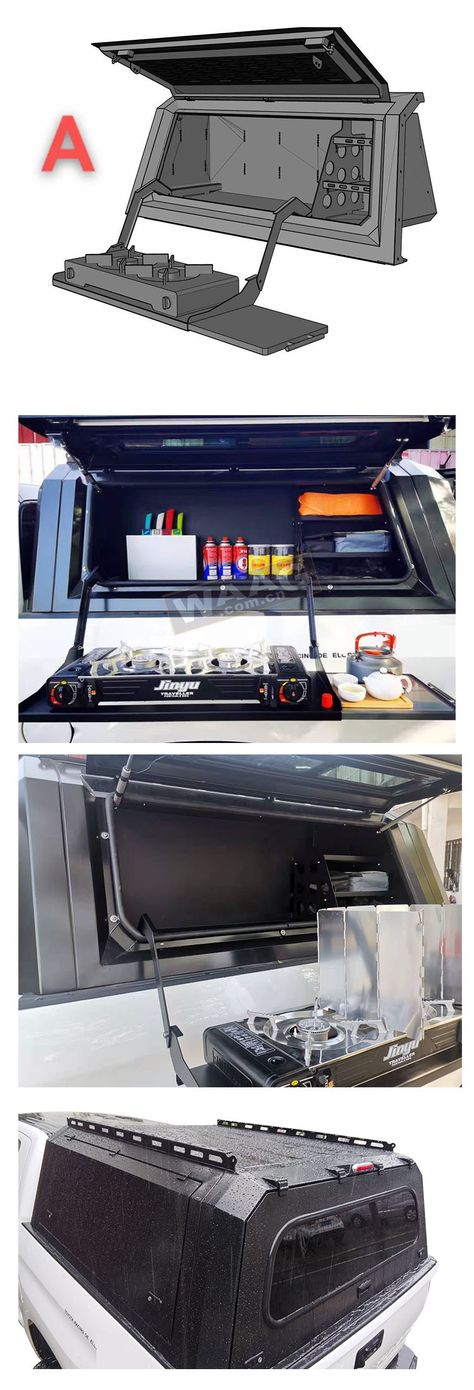 Ute Canopy With Kitchen Outdoor Canopies Stainless Steel Roof Rack Compatible Canopy For Toyota Hilux 2021 Offroad Camper - Buy Car Canopy,For Hilux Revo 2021 Canopy,Camping Canopy Product on Alibaba.com Canopy Kitchen Camping, Toyota Hilux Canopy, Alucab Canopy Camper, Truck Canopy Camping, Ute Camping, Pickup Canopy, Hilux Camper, Canopy Camping, Truck Canopy