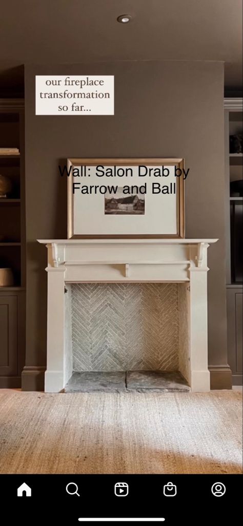 Salon Drab Farrow And Ball Kitchen, Farrow Ball Salon Drab, F&b Paint Farrow Ball, Drab Farrow And Ball, Mahogany Farrow And Ball, Downpipe Farrow And Ball Colour Scheme, Light Fawn Paint Color, Farrow And Ball Brown Paint Colors, Farrow And Ball Broccoli Brown