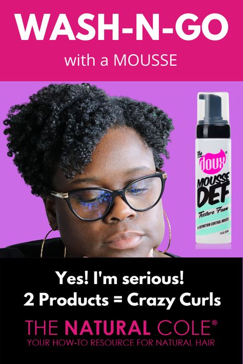 Wash-n-Go with The Doux Mousse YouTube Video. In this video I show step-by-step how to achieve fantastic curl definition using the wash-n-go technique with The Doux We Want Easy Leave-In Conditioner and Mousse Def Texture Foam. I never thought in a million years that I would be able to get super defined curls on my 4C natural hair using a mousse. I like using a mousse because my hair drys quickly and I don't experience flaking. Have you used The Doux Mousse before? If so leave a comment! Doux Mousse On 4c Hair, Doux Hair Products, Best Mousse For 4c Hair, The Doux Mousse Wash And Go, The Doux Hair Products, The Doux Mousse, Defined Curls Natural Hair, Curl Defining Mousse, Best Hair Mousse