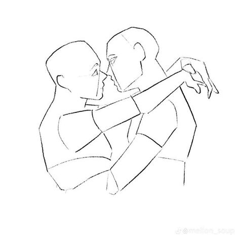 Male Lovers Poses, A Couple Drawing Reference, Crochet Pose Reference, Cute Couples Poses Drawing, Couples Drawing Poses Art Reference, Forehead Touching Reference, Squish Drawing Reference, Disney Pose Reference, Art Duo Poses