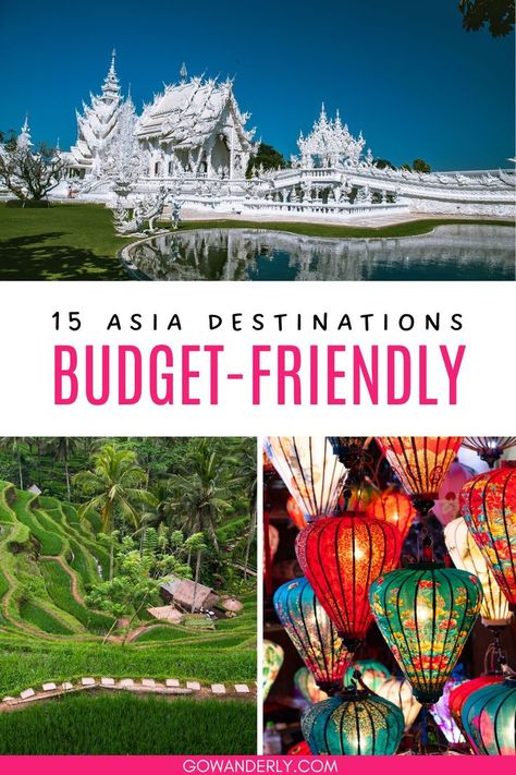 Discover budget-friendly travel destinations in Asia for your next adventure. Inexpensive Travel Destinations, Cheap Travel Destinations, Cheap Countries To Travel, Asian Countries, Countries To Visit, Asia Destinations, Planning A Trip, Cheap Travel, Best Budget