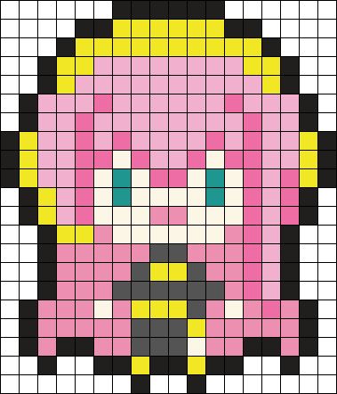 Perler Bead Vocaloid, Omori Lightbulb Pixel, Project Sekai Pixel Art Grid, Vocaloid Pixel Art Grid, Vocaloid Pixel Art, Pixlr Art, Luka Vocaloid, Hello Kitty Crochet, Megurine Luka