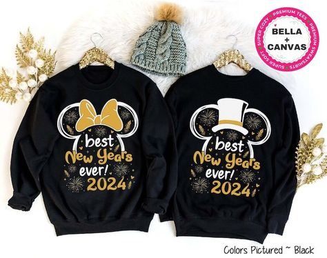 Happy New Year Minnie or Mickey Sweatshirt, Disney New Year 2024 Shirt, Cute New Year Hoodie, Hello 2024 Shirt, Mickey New Year Party Shirt #NewYearsShirt #NewYearTee #NewYear2024 #RetroChristmas #2024Sweatshirt #HappyNewYear #NewYearShirt #Hello2024 #NewYearPartyShirt #HappyNewYear2024 #RetroNewYea #DiscoBallShirt #NewYearHoodie Nye Disney World Outfit, Disney New Year, Mickey Sweatshirt, Disney World Outfits, Balls Shirt, Disneyland Shirts, New Years Shirts, New Year Party, Disney Shirt