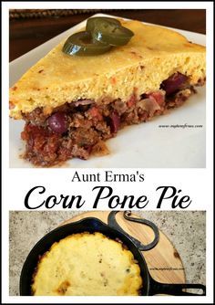 Corn Pone Pie finds your hunger need and fills it!  #SouthernCooking  http://www.myturnforus.com/2016/03/corn-pone-pie.html Corn Pone Pie Recipe, Chili Pot Pie With Cornbread Crust, Railroad Cornbread Pie, Cornbread Chili Pie, Cornbread Pie, Cornbread Chili, Beef Bites, Chili Cornbread, Chili Pie