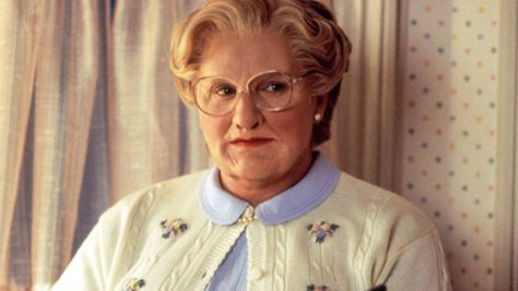 Mrs Doubtfire is the hilarious 1993 US comedy film starring Robin Williams in the titular role. It was directed by Chris Columbus and was written by Randi Mayem Singer and Leslie Dixon and based on the 1987 novel “Alias Madame Doubtfire” by Anne Fine. Our Mrs Doubtfire movie facts include what surprising thing Robin Williams did when dressed as Mrs Doubtfire, why the film was banned for children under 12 in UK Cinemas and how long it took to apply Mrs Doubtfire's make up. Mrs Doubtfire is the hi Mrs Doubtfire Movie, Madame Doubtfire, Mrs Doubtfire, All Robins, Chris Columbus, Dustin Hoffman, Napoleon Dynamite, Family Films, Night At The Museum