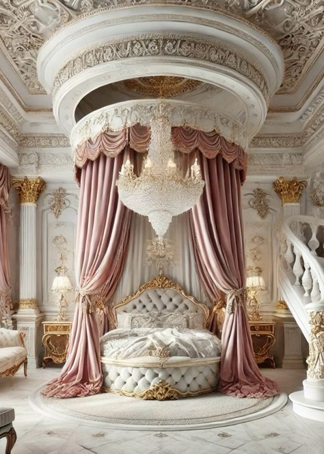 Canapy Bed, Glam Interior, Glam Interior Design, Princess Bedrooms, Fall Bedroom Ideas, Princess Palace, Dream Bedroom Inspiration, Cozy Fall Bedroom, Dream Life House