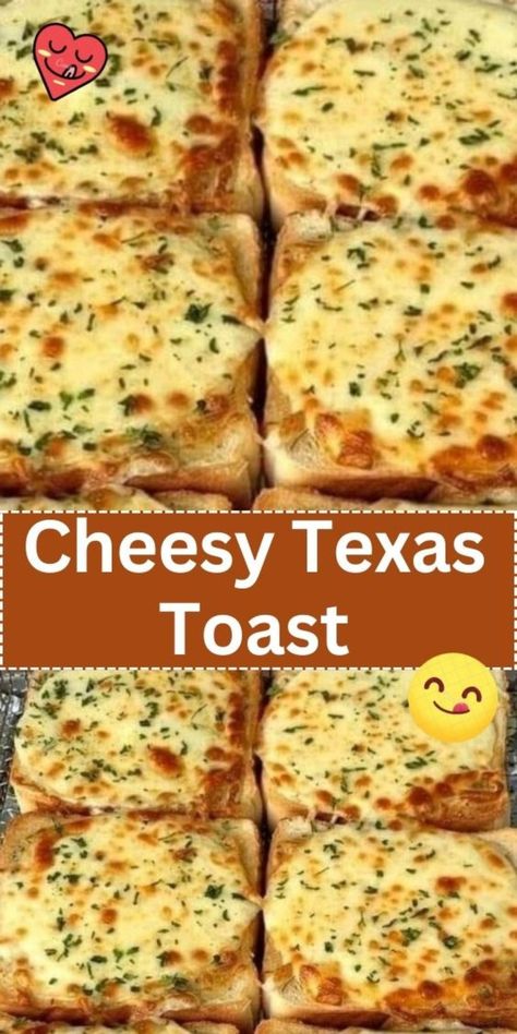 Get ready for a cheesy sensation with Irresistibly Cheesy Texas Toast. This side dish takes garlic bread to a whole new level, loaded with ooey-gooey melted cheese and a dash of Texas-inspired flavor. It's an irresistible addition to any meal. Dinner Ideas With Texas Toast, Garlic Toast Sandwich Ideas, Texas Toast Cheese Bread, Cheesy Texas Toast Garlic Bread, Texas Toast With Cheese, Easy Garlic Bread Pizza, How To Make Cheese Bread, Garlic Bread Pizza Recipe, Recipes Using Texas Toast