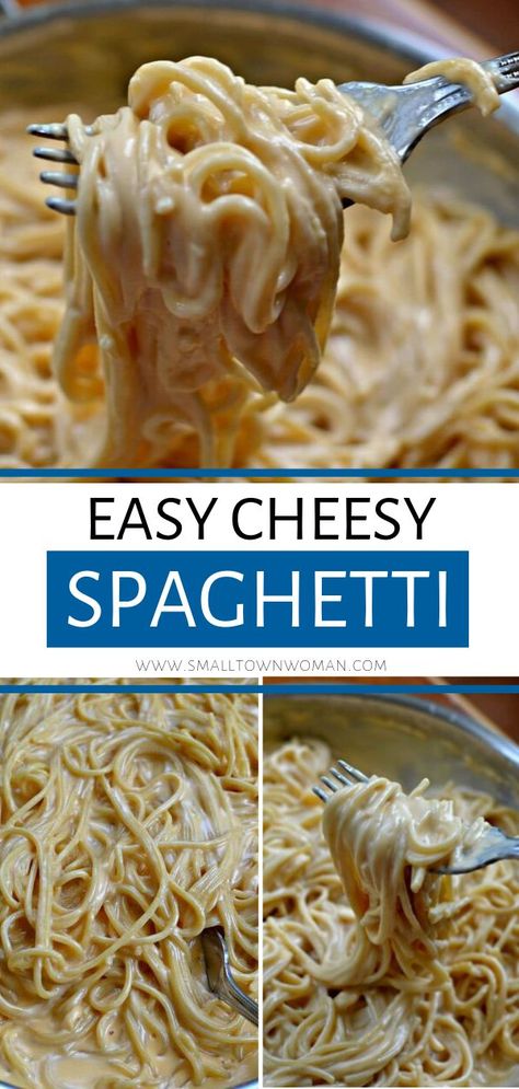 This super easy kid-friendly Cheesy Spaghetti comes together in less that 20 minutes and is the perfect side for so many main courses! It is the perfect comfort food cheesy pasta recipe for dinner! Save this pasta dish for later! Baked Cheese Spaghetti, Main Courses For A Crowd, Spaghetti Cheese Recipe, Spaghetti And Cheese Recipe, How To Make Cheesy Pasta, Cheesy Spaghetti Recipes, Spaghetti Recipes With Cream Cheese, Cheese Spaghetti Recipes, Cheese Noodles Recipes