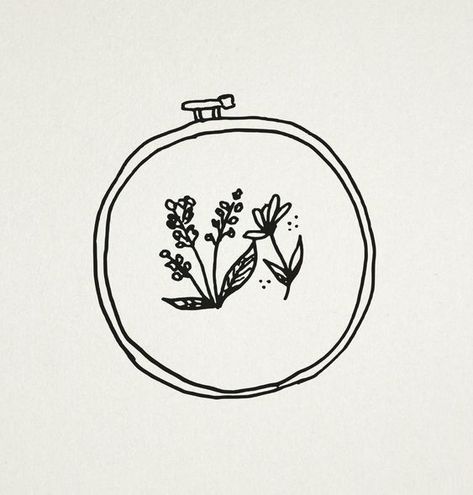 Branding Pattern, Embroidery Illustration, Sewing Logo Design, J Tattoo, Embroidery Tattoo, Sewing Logo, Botanical Tattoo, Artist Logo, Diary Ideas