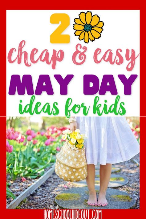 20 Simple & Cheap May Day Ideas - Homeschool Hideout May Day Ideas, May Day Traditions, May Baskets, May Day Baskets, Homemade Paint, May Days, Cheap Crafts, May Day, Diy Basket