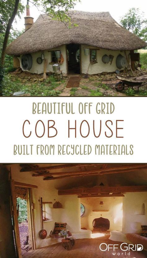 Reclaimed Decor, Cob Building, Casa Hobbit, Earth Bag Homes, Recycled House, Earthship Home, Mud House, A Small House, Natural Homes