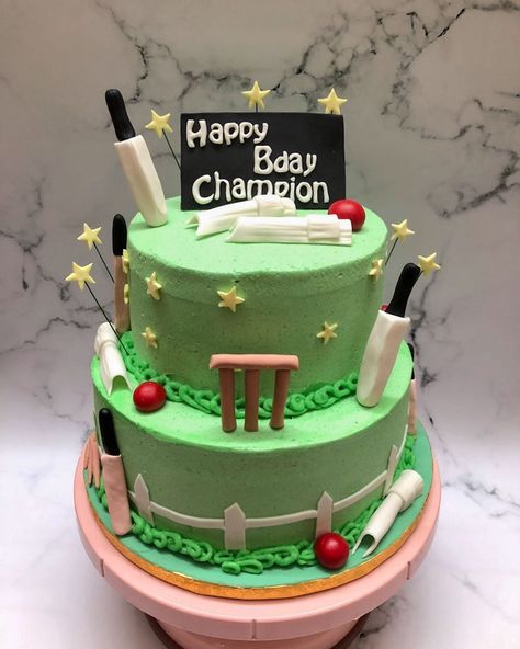 Special Cake Design, Cricket Birthday Cake, Cricket Theme Cake, Cricket Cake, Cake 5, Theme Cake, Special Cake, Bday Cake, Cakes For Boys