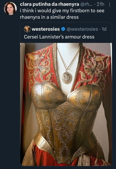 Cersei Lannister Lannister Dress, Cersei Lannister Costume, Lannister Fashion, Cersei Lannister Cosplay, Cercei Lannister, Dragon Master, Medieval Dresses, Rhaenyra Targaryen, Targaryen Art