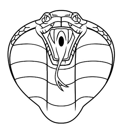 King Cobra Head Coloring Pages : Kids Play Color Outline Coloring Pages, Snake Sketch, Cobra Head, Cobra Tattoo, Snake Coloring Pages, Serpent Tattoo, Snake Drawing, Pages To Color, Snake Tattoo Design