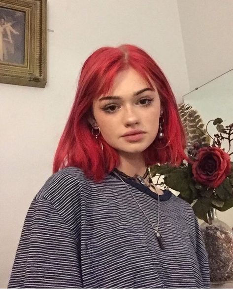 Short Red Hair, Red Hair Inspo, Dyed Red Hair, Aesthetic Red, Hair Red, Double Denim, Penteado Cabelo Curto, Dye My Hair, Hair Dye Colors