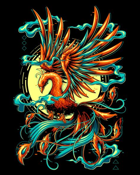 Phoenix Shirt Design, Phoenix Artwork Illustration, Phoenix Graphic Design, Phoenix Illustration, Phoenix Poster, Phoenix Vector, Phoenix Artwork, Spiritual Design, Electronics Wallpaper