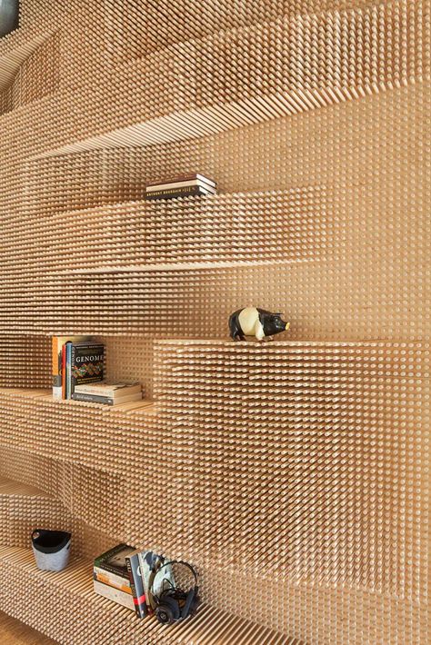 Peg Wall, Wooden Pegs, Wall Storage, Peg Board, Book Shelf, Architect Design, Retail Design, 인테리어 디자인, Interior Design Inspiration